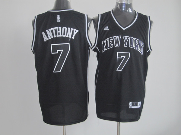 NBA New York Knicks 7 Carmelo Anthony Black Swingman Jersey